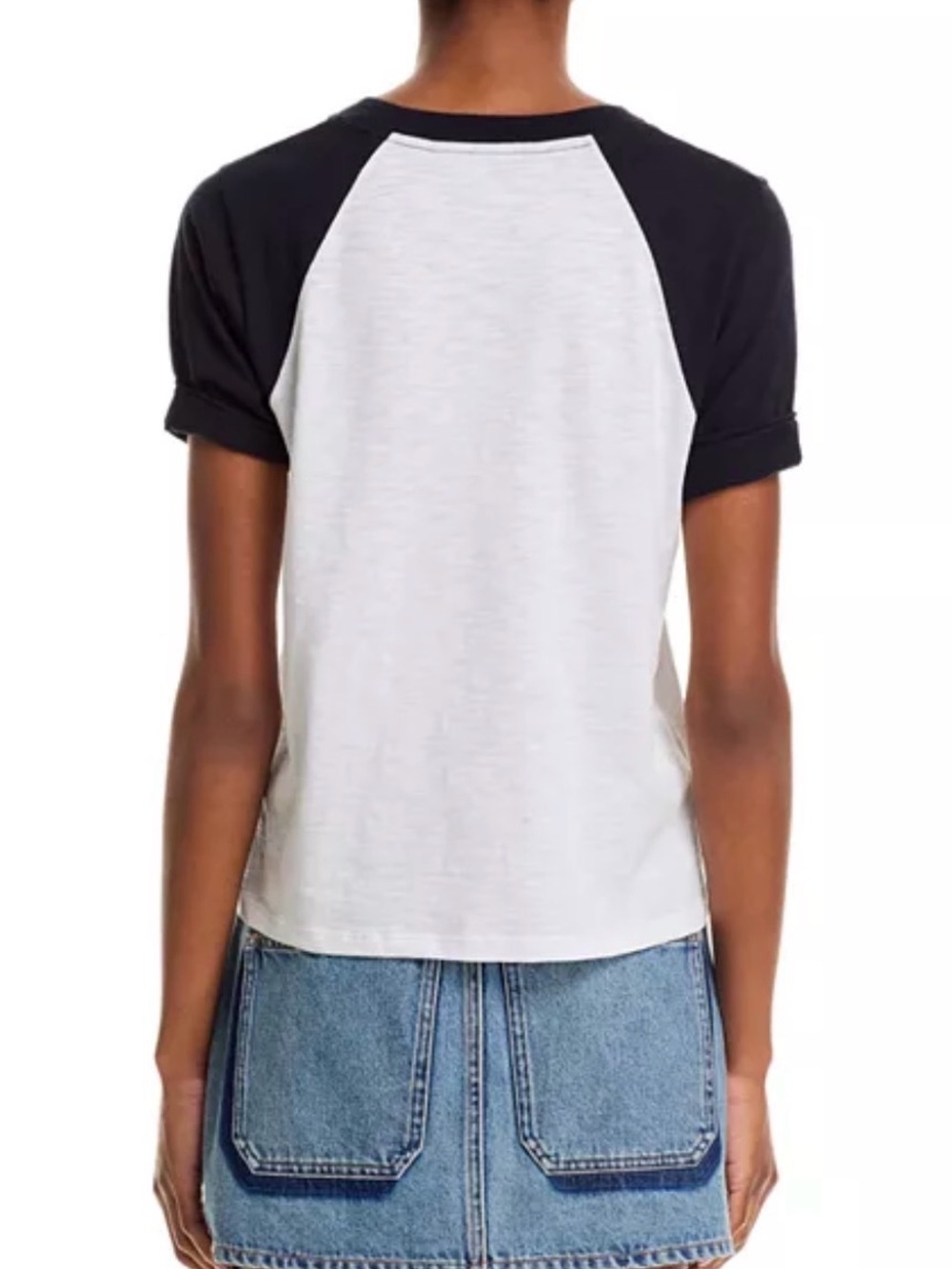 Veronica Beard Short Sleeve Mason Baseball Tee - Picture 3 of 3